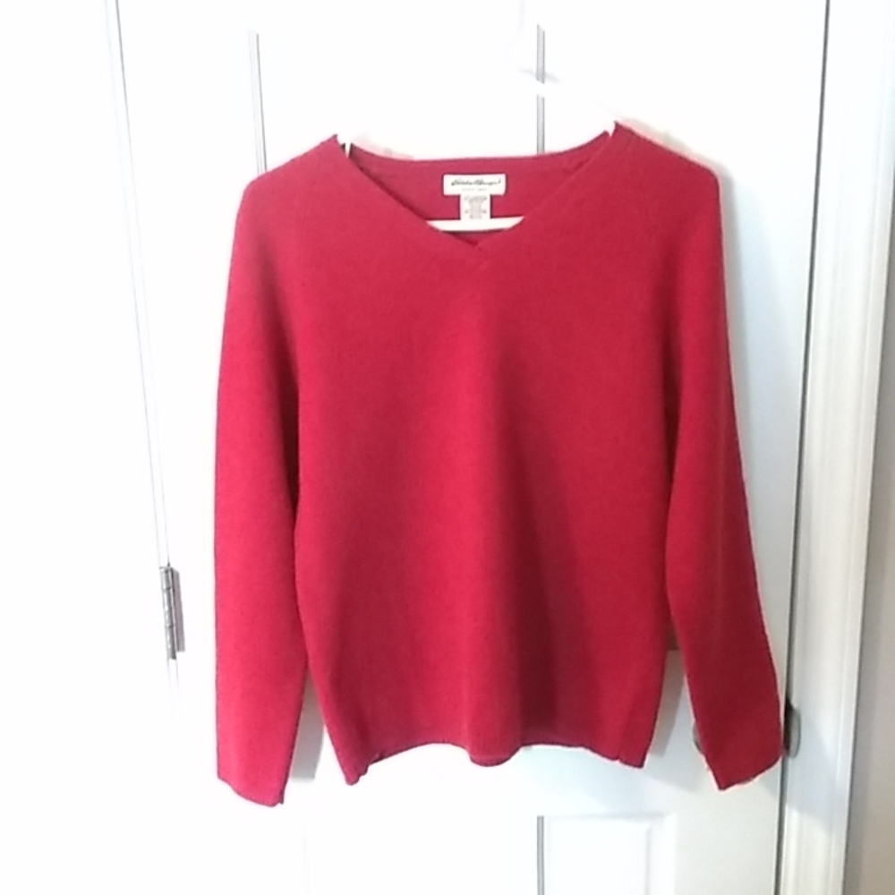 Eddie Bauer lambs wool sweater.